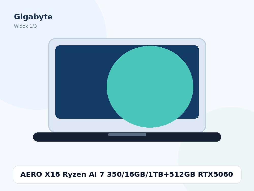 Gigabyte AERO X16 Ryzen AI 7 350/16GB/1TB+512GB RTX5060