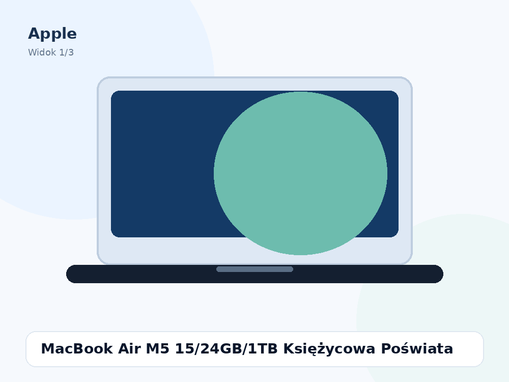 Apple MacBook Air M5 15/24GB/1TB Księżycowa Poświata